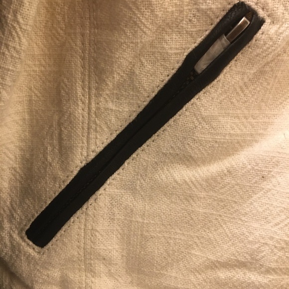 NWT Lucky Brand Two-Tone Varsity Jacket Cotton W/ Leather Sleeves Size Medium - Picture 5 of 15